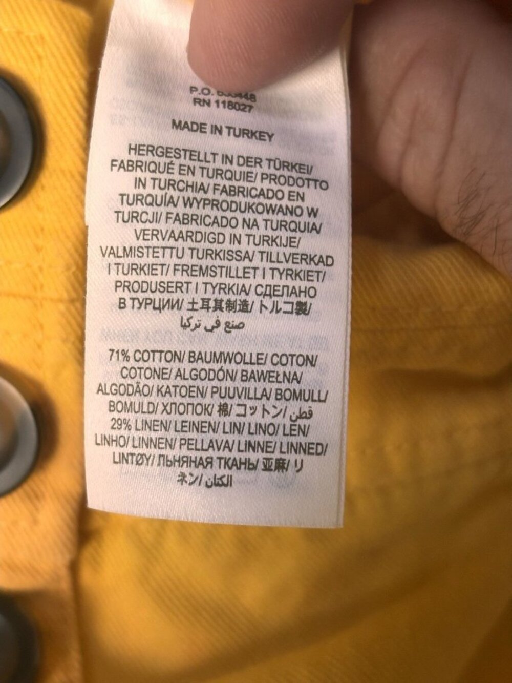 Boden Yellow Wide Leg Pants Womens US 12L Linen Blend High Rise Button - Picture 9 of 12